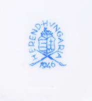 Herendi Eton mintás kávés készlet 10 darabja, közte 1 alátét és egy csésze sérült, rózsán lepattanás...