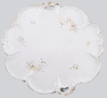 cca 1900, 13 darabos porcelán összeállítás, közte szervírozótálca