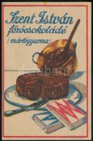 cca 1920 Szent István főzőcsokoládé (mártógyurma) számolócédula