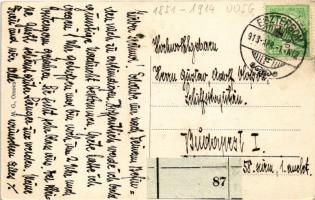 1913 Gruss vom Bord Radetzky. M. G. (Orsova) / DDSG RADETZKY oldalkerekes gőzhajó / Hungarian sidewh...