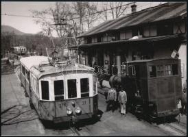 cca 1928 Budapest, Városmajor, a fogaskerekű végállomása, 1 db modern nagyítás, jelzés nélkül, 15x21 cm