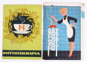 cca 1950-1980 Háztartással, étkezéssel kapcsolatos nyomtatványok és reklámkiadványok, összesen 12 db...