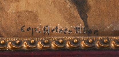 Artner Tibor cop. jelzéssel: Segesvári utca. Akvarell, papír, üvegezett fakeretben, 26,5×21,5 cm