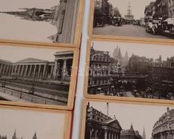 cca 1893 London, leporelló 20 db keményhátú fotóval, Römmler &amp; Jonas, Dresden, díszes egészv...