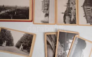 cca 1895 Drezda (Dresden), leporelló 20 db keményhátú fotóval, Römmler &amp; Jonas, Dresden, dís...