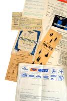 Vegyes IBUSZ nyomtatványok: könyvjelző, utazási programok, jegyek, stb