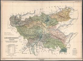 1917 Alsó-Fehér vármegye térképe, Kogutowicz: Megyei térképek, 1 : 325.000, Bp., Magyar Földrajzi Intézet R.T., 28,5x39 cm