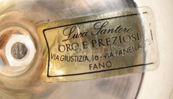 Ezüst (Ag) gyertyatartó, jelzett, nettó 90g