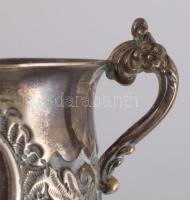 2 darab ezüst (Ag) pohár, jelzett, nettó 63g