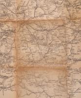 1940 A Magyar Vasutak térképe. MÁV Nagy méretű térkép a Trianon előtti területek vasúti hálózatával....