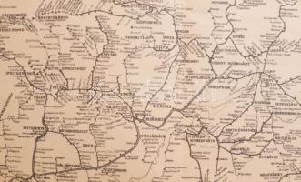 1940 A Magyar Vasutak térképe. MÁV Nagy méretű térkép a Trianon előtti területek vasúti hálózatával....