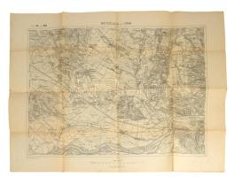 cca 1910 Magyarszőgyén és Esztergom környéke (Mgy. Szölgyén und Gran), katonai térkép, 1 : 75.000, K. u. k. militär-geographisches Institut, néhány kis sérüléssel, 47,5x62 cm