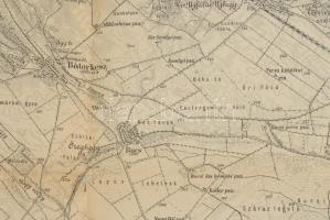 cca 1910 Magyarszőgyén és Esztergom környéke (Mgy. Szölgyén und Gran), katonai térkép, 1 : 75.000, K...