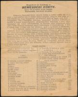 1934 ,,Megjelent és kapható a: Nemességi könyv. Irta: Ölyvedi Vad Imre. Harmadik bővitett kiadás." Könyvismertető reklámnyomtatvány, postán elküldve, kissé sérült, foltos, 3 p.