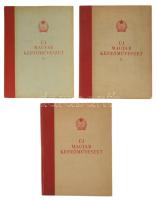 Borsos - Ferencz - Martyn - Somogyi - Kiss - Kádár - Pór Új magyar Képzőművészet 1-3. Az 1950. évben rendezett I. magyar képzőművészeti kiállítás anyagából. 96p., 64p., 86p. Gazdag képanyaggal. Kiadói félvászon kötésben.