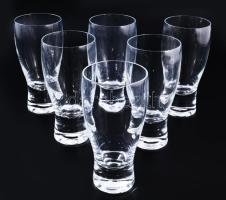 Kristály üdítős / boros pohár garnitúra, 6 darab, hibátlan, m: 15,5 cm