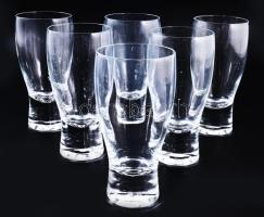 Kristály üdítős / boros pohár garnitúra, 6 darab, hibátlan, m: 15,5 cm
