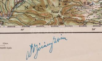 cca 1920-1930 Gyergyószentmiklós környékének katonai térképe, 1 : 200.000, M. Kir. Állami Térképésze...