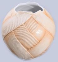 Kaiser op-art modern váza. Terv: Michaela Frey. Festett biszkvit porcelán, jelzett, hibátlan, m: 18 cm