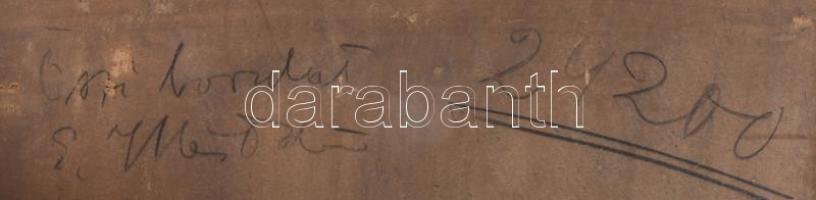 Edvi Illés Ödön (1877-1945): Őszi borulás. Olaj, karton, jelzett. Felületi sérülésekkel. Hátoldalán ...