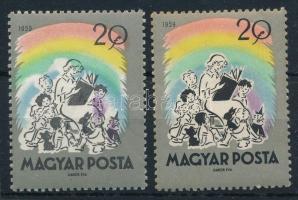 1959 Mese 20f erős színeltolódással. A szakirodalomban és a piacon ismeretlen rendkívül látványos nyomási eltérés!!! / Mi 1642 Strongly shifted colour