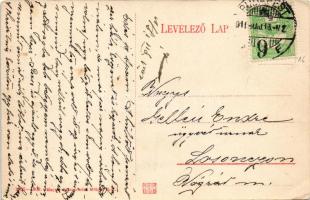 1911 Budapest, Ferenc József rakpart, ZOLTÁN oldalkerekes vontató gőzhajó / "ZOLTÁN" sidew...