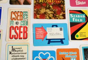 1970-1979 Vegyes kártyanaptár tétel, 21 db