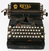 1906-1914 Royal Typewriter Company Royal "Flatbed" írógép. Jó állapotban, 38x38 cm