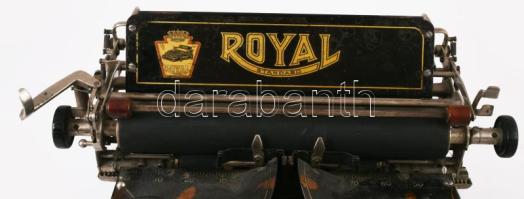 1906-1914 Royal Typewriter Company Royal "Flatbed" írógép. Jó állapotban, 38x38 cm