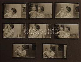 3 db régebbi fotóalbum, az egyikben kisbabát ábrázoló képekkel (1948), a másik kettő üres, 15,5x23 c...