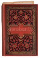 cca 1894 Strasbourg (Strassburg), leporelló 11 db keményhátú fotóval (hiányos), Römmler &amp; Jonas, Dresden, díszes egészvászon-borítóval, ázásnyomokkal, a leporelló sérült, több részre vált, egyenként: 10,5x16,5 cm