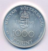 1995. 1000Ft Ag "Integráció az EU-ba - ECU" kapszulában T:BU patina, ujjlenyomat Adamo EM145