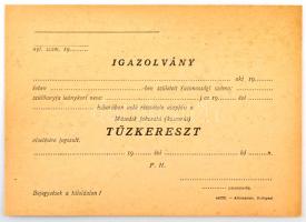 1942. "Tűzkereszt II. fokozata" bronzozott hadifém kitüntetés mellszalag nélkül és kitölte...