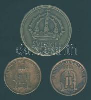 Svédország/Sweden 1899-1946. 1ö (2x) + 50ö Ag T:2+,2