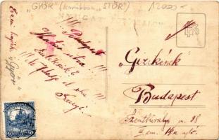 GYŐR (ex SM Pb COMPO) Wels-típusú őrnaszád legénységgel a fedélzeten / GYŐR river guard ship (ex K.u...