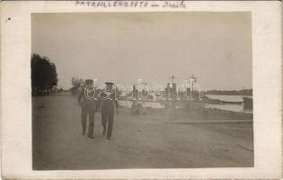 Császári és Királyi Haditengerészet őrnaszádjai Brailánál. Dunaflottilla / Patrouillenboot in Braila. K.u.K. Kriegsmarine Donauflottille / WWI Austro-Hungarian Navy river guard patrol boats near Braila, Romania; Danube Flotilla. photo (fl)