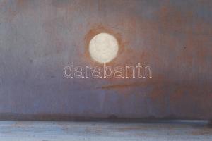 Markó Ernő (1868-1945): Holdfényes téli táj. Olaj, karton. Jelzett. Dekoratív, sérült fakeretben. 50...