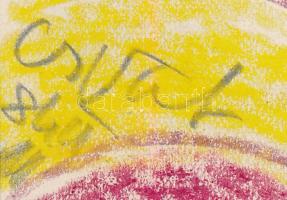 Csepeli Németh Miklós (1934-2012): Páros, 1984. Kréta, papír, jelzett, paszpartuban, 14×20 cm