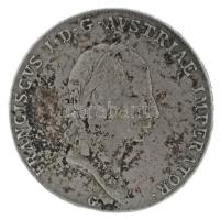 1826G Tallér Ag "I. Ferenc" Nagybánya (28,01g) T:XF patina, ph. / Hungary 1826G Thaler Ag "Franz I" Baia Mare (28,01g) C:XF patina, edge error Huszár: 1949., Unger III.: 1365.c