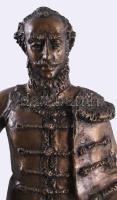 Józsa Lajos (1944-): Gróf Széchenyi István. Bronz, márvány talapzaton, jelzett hátul, m: 52 cm /// L...