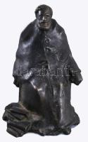 Győrfi Sándor (1951-): Kossuth Lajos. Patinázott réz/bronz, jelzett az oldalán, m: 33,5 cm /// Sándo...
