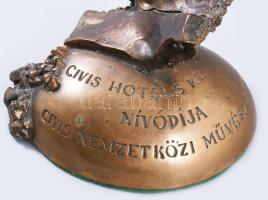 Győrfi Sándor (1951-): Civis Hotels Nívódíj. Bronz, 24x20 cm, jelzett