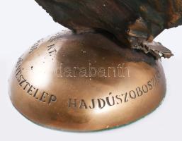 Győrfi Sándor (1951-): Civis Hotels Nívódíj. Bronz, 24x20 cm, jelzett