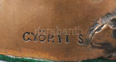 Győrfi Sándor (1951-): Civis Hotels Nívódíj. Bronz, 24x20 cm, jelzett