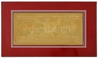 1975. 20Ft aranyozott Ag bankjegyveret (217,73g/7 uncia/0.999/70x154mm) + 1969. 20Ft "C 896 192...