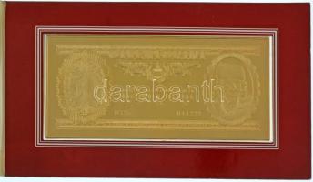 1989. 50Ft aranyozott Ag bankjegyveret (217,73g/7 uncia/0.999/70x154mm) + 1975. 50Ft "D 016 092...