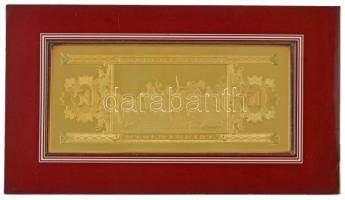 1989. 50Ft aranyozott Ag bankjegyveret (217,73g/7 uncia/0.999/70x154mm) + 1975. 50Ft "D 016 092...