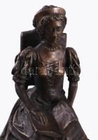 Józsa Lajos (1944- ) - Lórántffy Zsuzsanna. Bronz, márvány talapzaton, jelzett, m: 30 cm