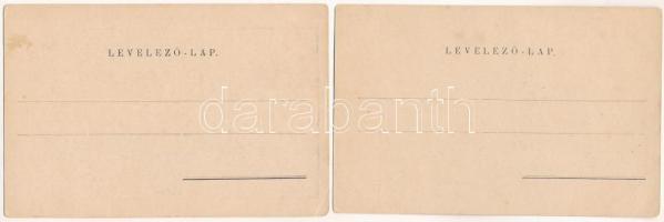 2 db RÉGI képeslap: magyar politikai karikatúrák Ormos szignóval / 2 pre-1945 postcards: Hungarian p...