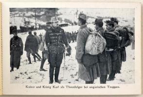 IV. Károly király és Zita királyné országjárása, képeslapfüzet 20 lappal, teljes, benne több Erdély ...